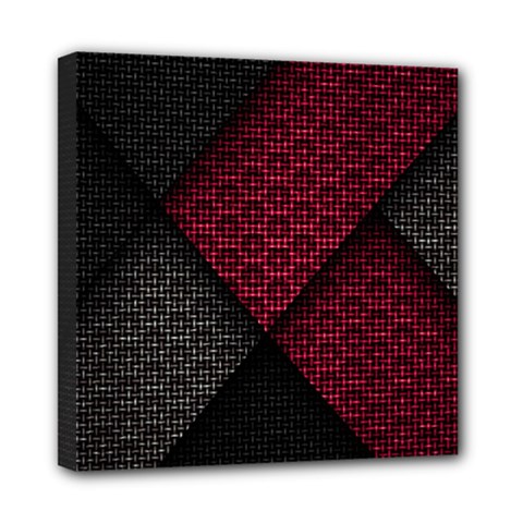 Red Black Abstract Pride Abstract Digital Art Mini Canvas 8  X 8  (stretched)