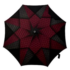 Red Black Abstract Pride Abstract Digital Art Hook Handle Umbrellas (large)