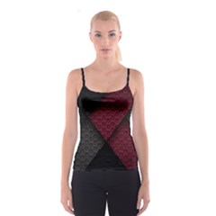 Red Black Abstract Pride Abstract Digital Art Spaghetti Strap Top