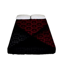 Red Black Abstract Pride Abstract Digital Art Fitted Sheet (full/ Double Size)