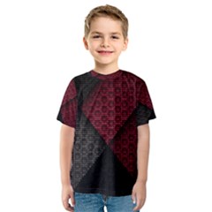 Red Black Abstract Pride Abstract Digital Art Kids  Sport Mesh Tee