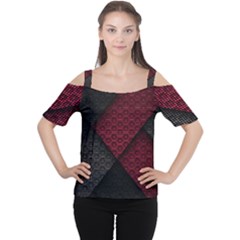 Red Black Abstract Pride Abstract Digital Art Cutout Shoulder Tee