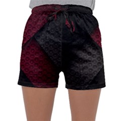 Red Black Abstract Pride Abstract Digital Art Sleepwear Shorts