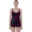 Red Black Abstract Pride Abstract Digital Art Tie Front Two Piece Tankini View1