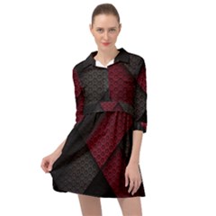 Red Black Abstract Pride Abstract Digital Art Mini Skater Shirt Dress