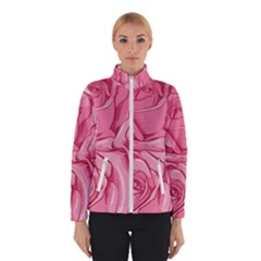 Pink Roses Pattern Floral Patterns Women s Bomber Jacket