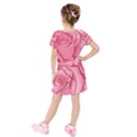 Pink Roses Pattern Floral Patterns Kids  Short Sleeve Velvet Dress View2