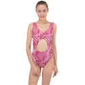 Pink Roses Pattern Floral Patterns Center Cut Out Swimsuit View1