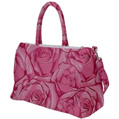 Pink Roses Pattern Floral Patterns Duffel Travel Bag