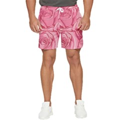 Pink Roses Pattern Floral Patterns Men s Runner Shorts by Jancukart