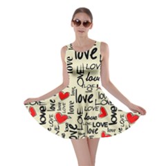 Love Abstract Background Textures Creative Grunge Skater Dress by Jancukart