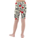 Love Abstract Background Textures Creative Grunge Kids  Mid Length Swim Shorts View2