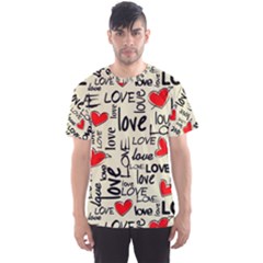 Love Abstract Background Textures Creative Grunge Men s Sport Mesh Tee