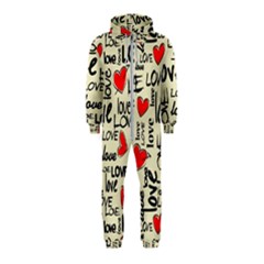 Love Abstract Background Textures Creative Grunge Hooded Jumpsuit (kids) by Jancukart