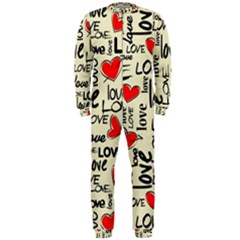 Love Abstract Background Textures Creative Grunge Onepiece Jumpsuit (men) by Jancukart