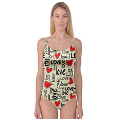 Love Abstract Background Textures Creative Grunge Camisole Leotard  by Jancukart