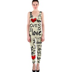 Love Abstract Background Textures Creative Grunge One Piece Catsuit by Jancukart