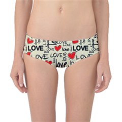 Love Abstract Background Textures Creative Grunge Classic Bikini Bottoms