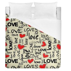 Love Abstract Background Textures Creative Grunge Duvet Cover (queen Size)