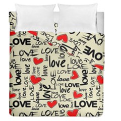 Love Abstract Background Textures Creative Grunge Duvet Cover Double Side (queen Size)