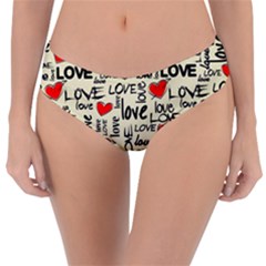 Love Abstract Background Textures Creative Grunge Reversible Classic Bikini Bottoms by Jancukart