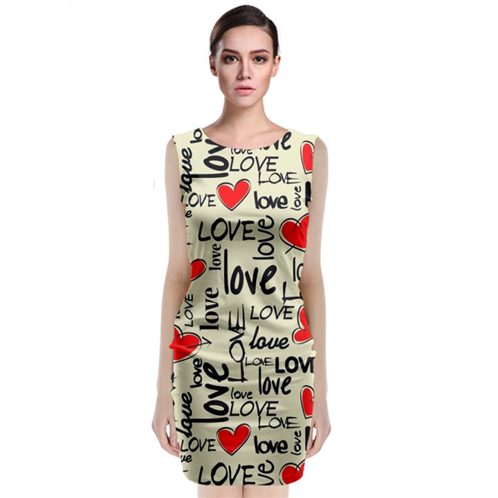 Love Abstract Background Textures Creative Grunge Sleeveless Velvet Midi Dress