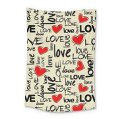 Love Abstract Background Textures Creative Grunge Small Tapestry