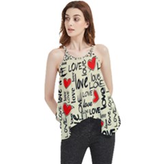 Love Abstract Background Textures Creative Grunge Flowy Camisole Tank Top