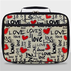 Love Abstract Background Textures Creative Grunge Full Print Lunch Bag