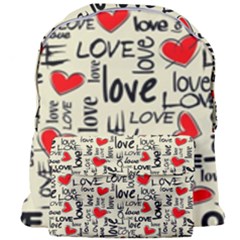 Love Abstract Background Textures Creative Grunge Giant Full Print Backpack