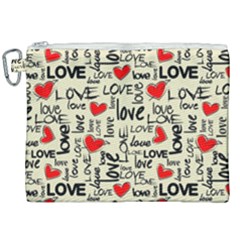 Love Abstract Background Textures Creative Grunge Canvas Cosmetic Bag (xxl)