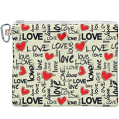 Love Abstract Background Textures Creative Grunge Canvas Cosmetic Bag (xxxl)