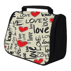 Love Abstract Background Textures Creative Grunge Full Print Travel Pouch (small)