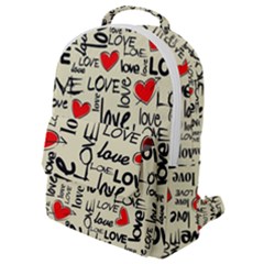 Love Abstract Background Textures Creative Grunge Flap Pocket Backpack (small)