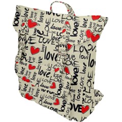 Love Abstract Background Textures Creative Grunge Buckle Up Backpack