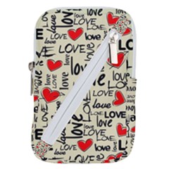 Love Abstract Background Textures Creative Grunge Belt Pouch Bag (small)