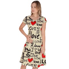 Love Abstract Background Textures Creative Grunge Classic Short Sleeve Dress by Jancukart