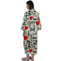 Love Abstract Background Textures Creative Grunge Maxi Satin Kimono View2