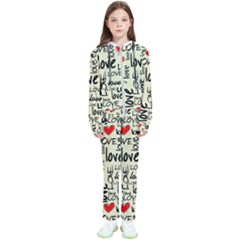 Love Abstract Background Textures Creative Grunge Kids  Tracksuit by Jancukart