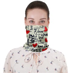 Love Abstract Background Textures Creative Grunge Face Covering Bandana (adult)