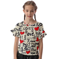 Love Abstract Background Textures Creative Grunge Kids  Cut Out Flutter Sleeves