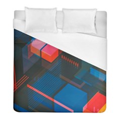 Minimalist Abstract Shaping  Abstract Digital Art Duvet Cover (full/ Double Size)