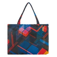 Minimalist Abstract Shaping  Abstract Digital Art Medium Tote Bag