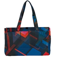 Minimalist Abstract Shaping  Abstract Digital Art Canvas Work Bag by Jancukart