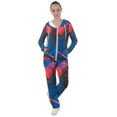 Minimalist Abstract Shaping  Abstract Digital Art Women s Tracksuit by Jancukart