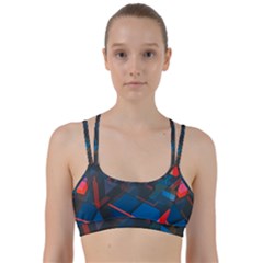 Minimalist Abstract Shaping  Abstract Digital Art Line Them Up Sports Bra