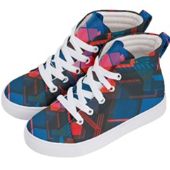 Minimalist Abstract Shaping  Abstract Digital Art Kids  Hi-top Skate Sneakers