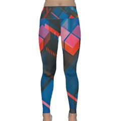 Minimalist Abstract Shaping  Abstract Digital Art Lightweight Velour Classic Yoga Leggings