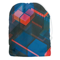 Minimalist Abstract Shaping  Abstract Digital Art Drawstring Pouch (3xl)