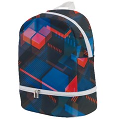 Minimalist Abstract Shaping  Abstract Digital Art Zip Bottom Backpack